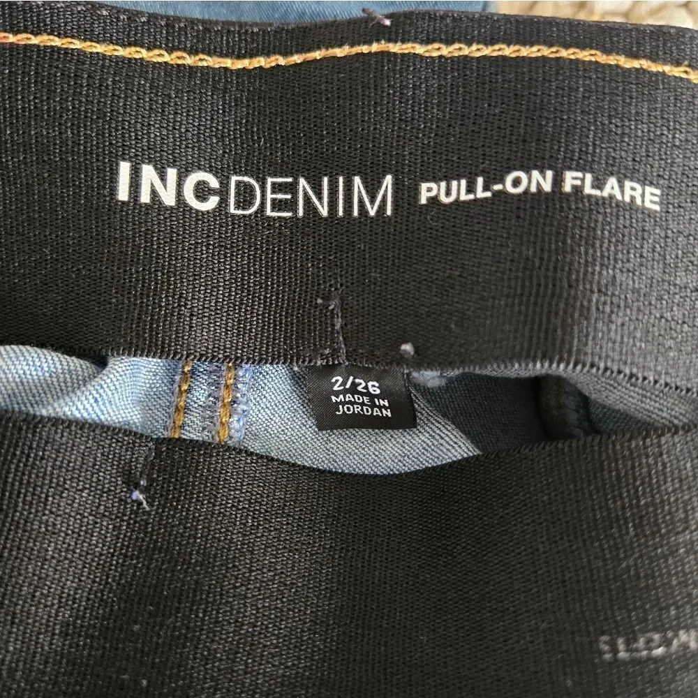 INC International Concepts Denim Pull on Flare Jeans - Picture 4 of 5